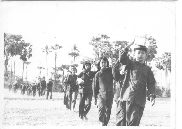 Children at work during Democratic Kampuchea. Documentation Center of Cambodia Image Provided By: NIOD Institute for War, Holocaust, and Genocide Studies. All Rights Reserved.