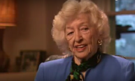 Belle Mayer Zeck during her interview with USC Shoah Foundation.
