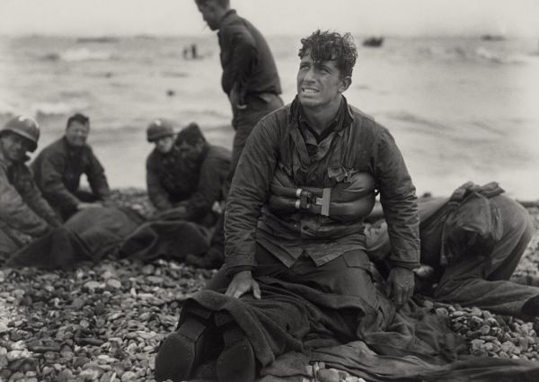 Rescue attempt on the morning of D-Day. Photo by Walter Rosenblum.