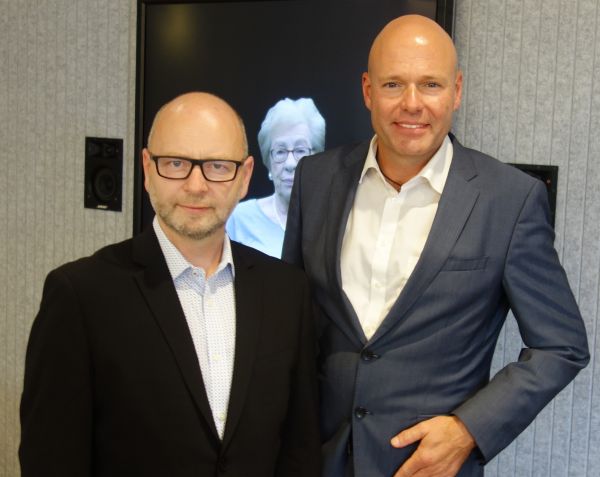 Stephen Smith, executive director of USC Shoah Foundation, and Andreas Launer, the Consul General of Austria in Los Angeles