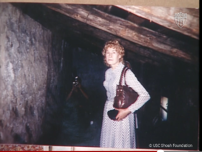 Stefania Burzminski visits the bunker where she and Josef hid Jewish refugees in Poland during World War II.