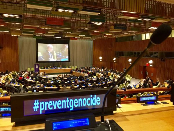 The UN holds an event commemorating the 70th anniversary of the Genocide Convention.