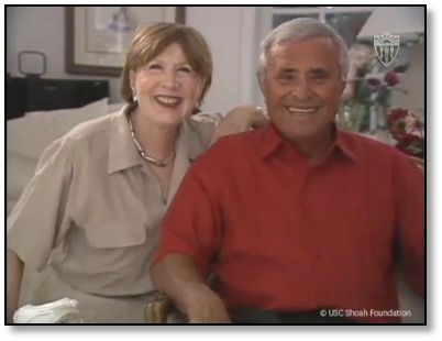 Anne Bernard, Interviewer, pictured with Martin Greenfield Holocaust survivor and renowned clothier, at his home for his interview on August 11, 1996