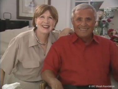 Anne Bernard, Interviewer, pictured with Martin Greenfield Holocaust survivor and renowned clothier, at his home for his interview on August 11, 1996
