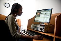 Consolée Uwamariya learning how to index video testimony Consolée Uwamariya learning how to index video testimony
