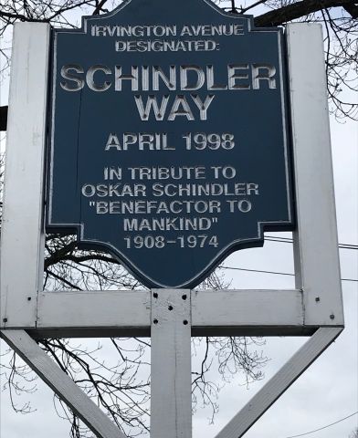 Schindler Way is among many streets named for Oskar Schindler in New Jersey.