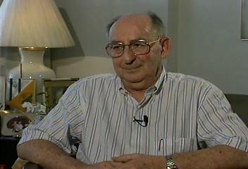 A photo of Alexander Laks from his testimony preserved in the Visual History Archive, 