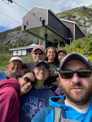 Front row is my daughter-in law Michelle, my daughter Clara and my son Gabriel. Back row: my wife Brigitte, me, my daughter Emma and my grandson Jacob.